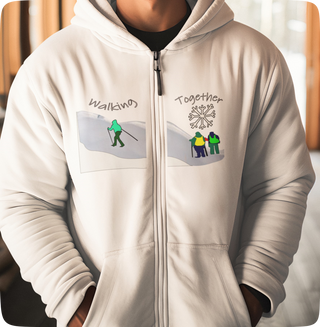 Walking Together Classic Zipper Hoodie Unisex